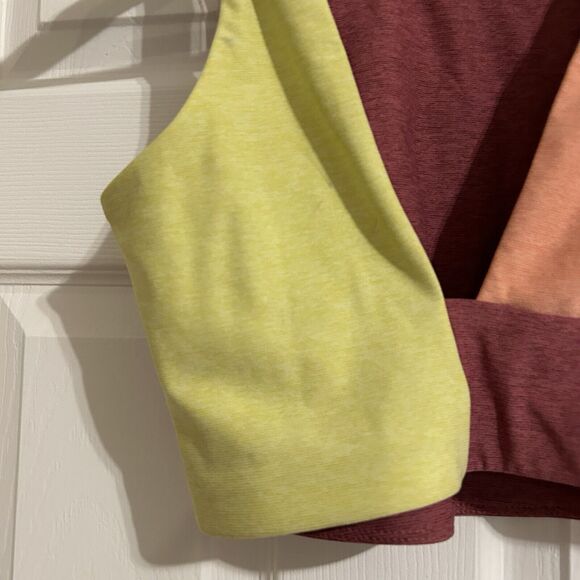 Outdoor Voices Venus Crop  Sports Bra Top Merlot Mellow Nectarine Small Colorful - Picture 10 of 13